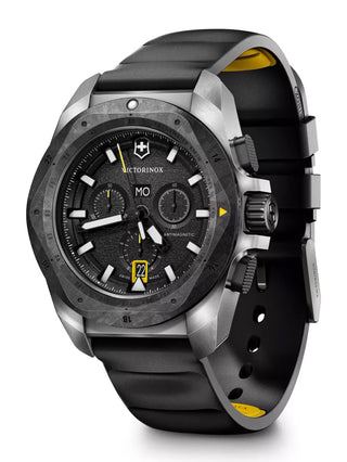 Angle shot of Victorinox Chronograph 242011 Black Unisex Watch on white background