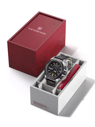 Angle shot of Victorinox Chronograph 242011 Black Unisex Watch on white background