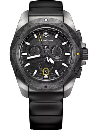 Front view of Victorinox Chronograph 242011 Black Unisex Watch on white background