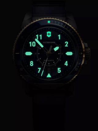 Angle shot of Victorinox 242013 Blue Unisex Watch on white background