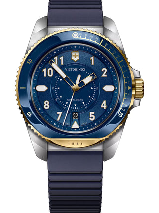 Front view of Victorinox 242013 Blue Unisex Watch on white background