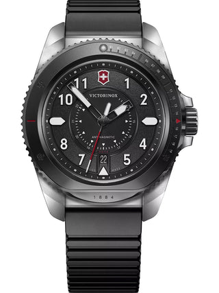 Angle shot of Victorinox 242016.1 Black Dial Unisex Watch on white background