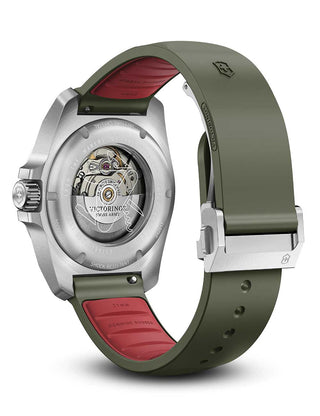 Angle shot of Victorinox 242017.1 Green Unisex Watch on white background