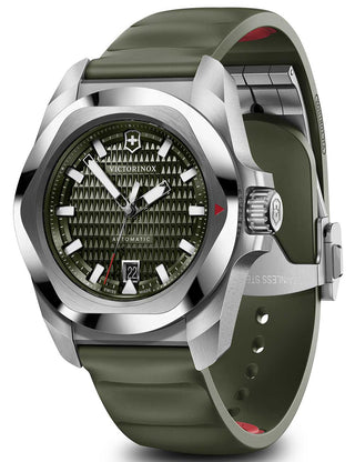 Angle shot of Victorinox 242017.1 Green Unisex Watch on white background