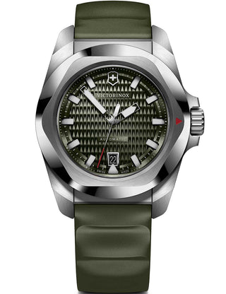 Angle shot of Victorinox 242017.1 Green Unisex Watch on white background