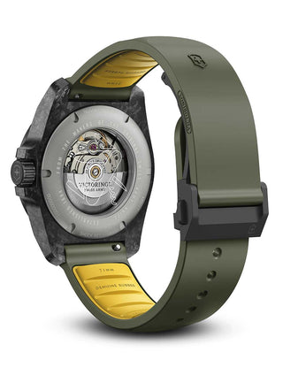 Angle shot of Victorinox 242021.1 Green Unisex Watch on white background