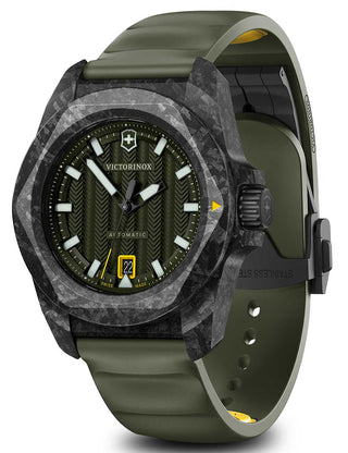 Angle shot of Victorinox 242021.1 Green Unisex Watch on white background