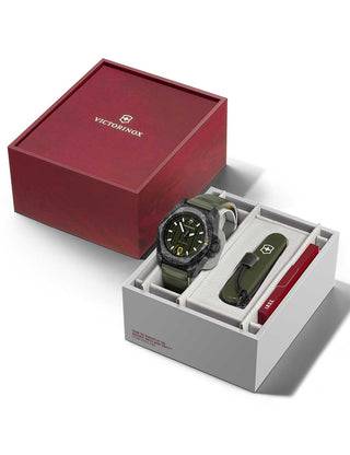 Angle shot of Victorinox 242021.1 Green Unisex Watch on white background