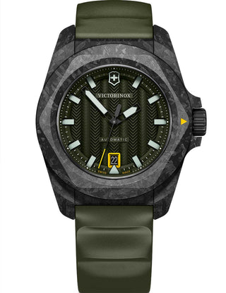 Angle shot of Victorinox 242021.1 Green Unisex Watch on white background