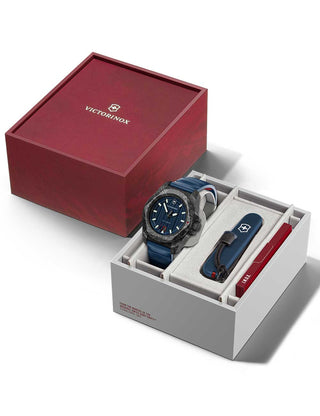 Angle shot of Victorinox 242022.1 Blue Unisex Watch on white background
