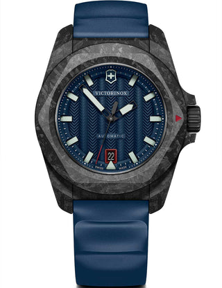Angle shot of Victorinox 242022.1 Blue Unisex Watch on white background
