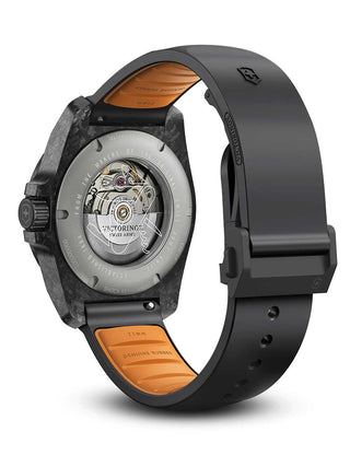 Angle shot of Victorinox 242023.1 Black Unisex Watch on white background