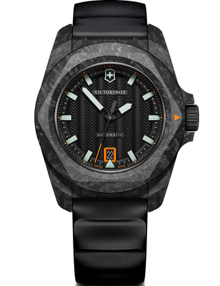 Angle shot of Victorinox 242023.1 Black Unisex Watch on white background