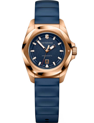 Front view of Victorinox 242035 Blue Womens Watch on white background