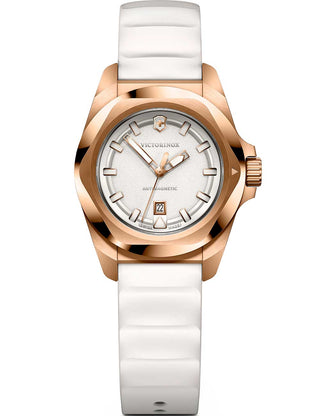 Front view of Victorinox 242037 White Womens Watch on white background