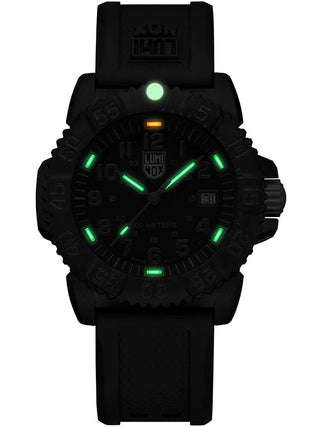 Angle shot of Luminox X2.2072 Black Silicone Unisex Watch on white background