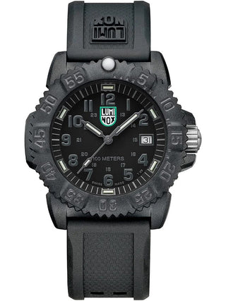 Angle shot of Luminox X2.2072 Black Silicone Unisex Watch on white background