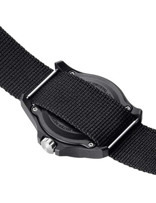 Angle shot of Luminox X2.2401.NB Black Textile Unisex Watch on white background