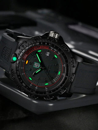 Angle shot of Luminox X2.2422 Black Silicone Unisex Watch on white background