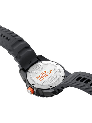 Angle shot of Luminox XB.3731 Grey Dial Black Strap Unisex Watch on white background