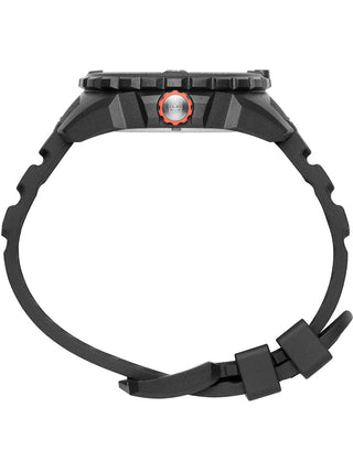 Angle shot of Luminox XB.3731 Grey Dial Black Strap Unisex Watch on white background