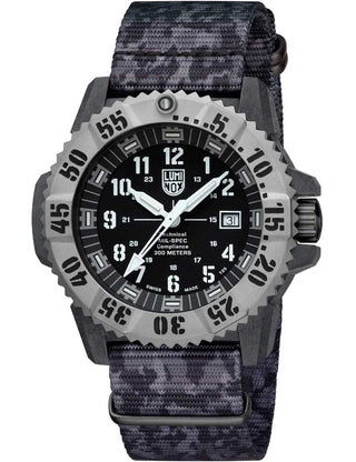 Angle shot of Luminox XL.3351.1.SET Black Unisex Watch on white background
