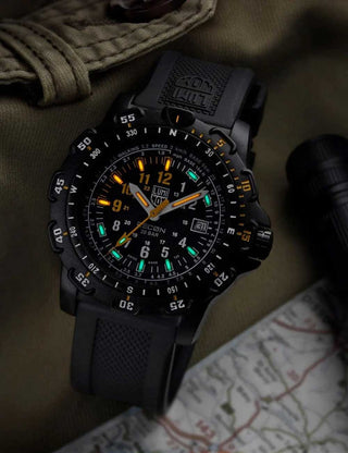 Angle shot of Luminox XL.8825.H.SET Black Unisex Watch on white background