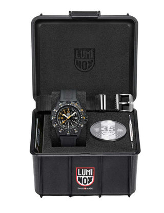 Angle shot of Luminox XL.8825.H.SET Black Unisex Watch on white background