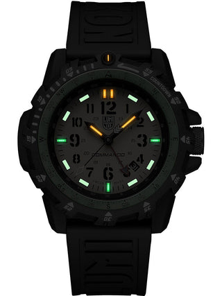 Angle shot of Luminox XL.3321 Black Strap Unisex Watch on white background
