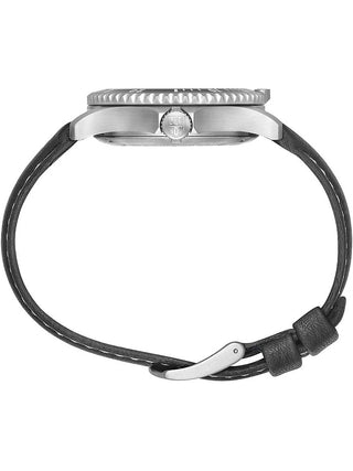 Angle shot of Luminox XS.0921 Black Leather Unisex Watch on white background