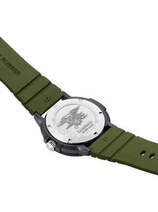 Angle shot of Luminox XS.3013.EVO.S Green Unisex Watch on white background