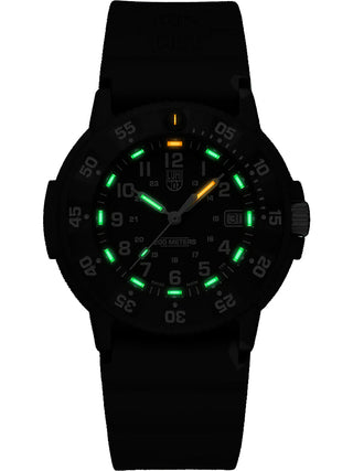 Angle shot of Luminox XS.3013.EVO.S Green Unisex Watch on white background
