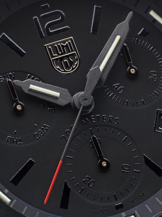 Angle shot of Luminox Chronograph XS.3141.BO.1 Black Unisex Watch on white background