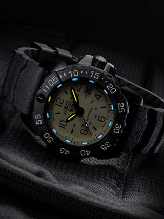 Angle shot of Luminox XS.3251.CBNSF.SET Black Strap Unisex Watch on white background