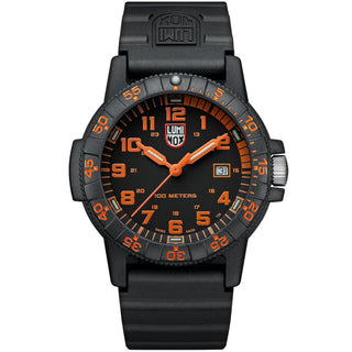 Angle shot of Luminox XS.0329 Black Silicone Unisex Watch on white background
