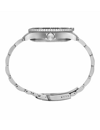 Angle shot of Luminox XS.0921.M Black Dial Silver Stainless Steel Unisex Watch on white background