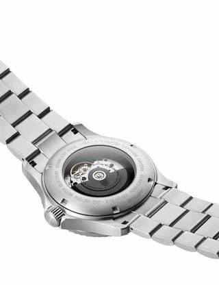 Angle shot of Luminox XS.0921.M Black Dial Silver Stainless Steel Unisex Watch on white background