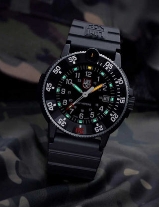 Angle shot of Luminox XS.3001.H.SET Black Unisex Watch on white background