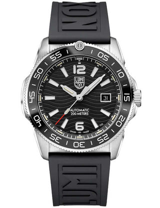 Front view of Luminox XS.3101 Black Stainless Steel Unisex Watch on white background