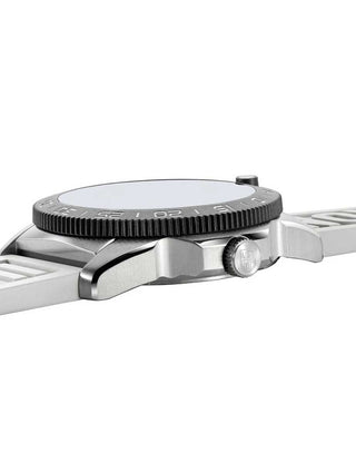Angle shot of Luminox XS.3128M.SET Mother Of Pearl Dial Pink Strap Unisex Watch on white background