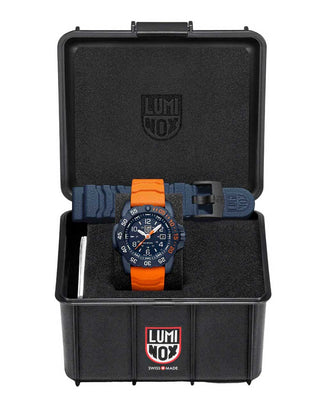 Angle shot of Luminox XS.3253.CBNSF.SET Blue Dial Unisex Watch on white background