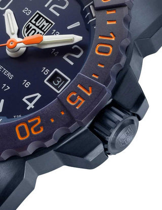Angle shot of Luminox XS.3253.CBNSF.SET Blue Dial Unisex Watch on white background