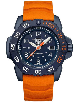 Angle shot of Luminox XS.3253.CBNSF.SET Blue Dial Unisex Watch on white background