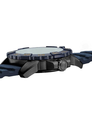 Angle shot of Luminox XS.3255.CB.NSF Black Dial Blue Strap Unisex Watch on white background