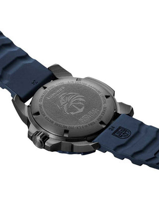 Angle shot of Luminox XS.3255.CB.NSF Black Dial Blue Strap Unisex Watch on white background