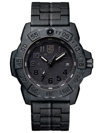 Angle shot of Luminox XS.3502.BO.L Black Unisex Watch on white background
