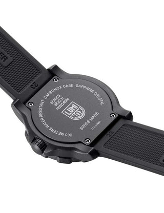 Angle shot of Luminox XL.8825.H.SET Black Unisex Watch on white background