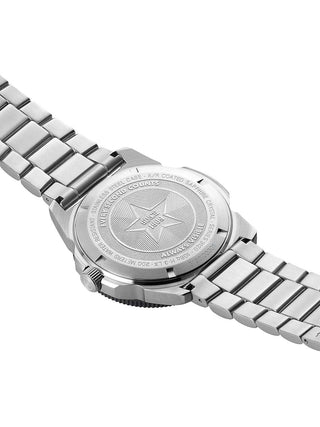 Angle shot of Luminox XS.3123 Blue Dial Silver Stainless Steel Unisex Watch on white background